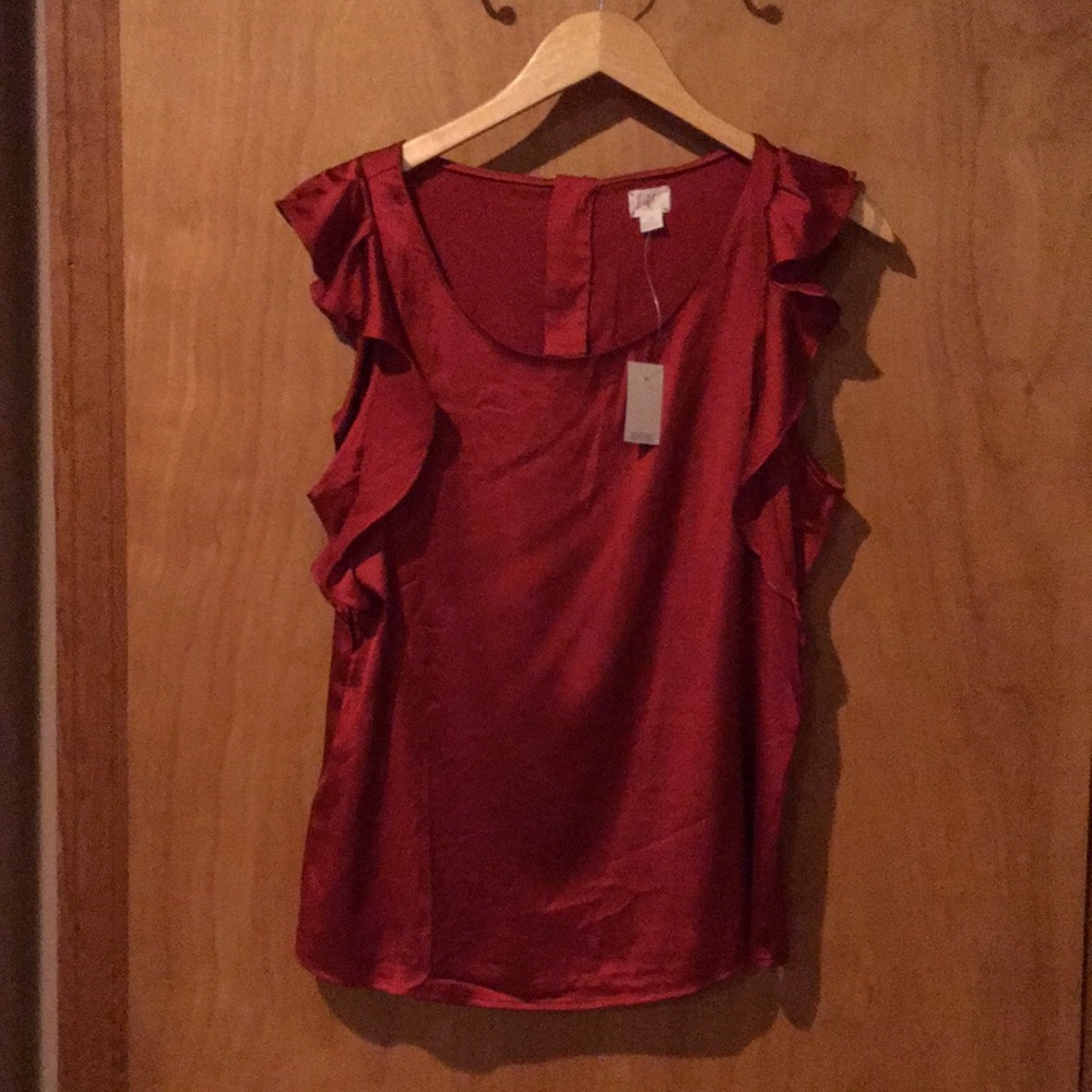 New with tags deep red top